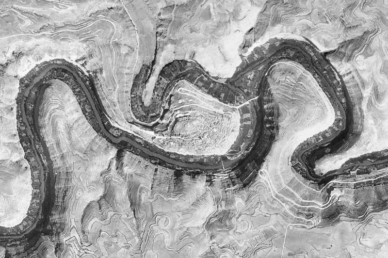 Ortofoto de 1956-1957 del núcleo de Jorquera
