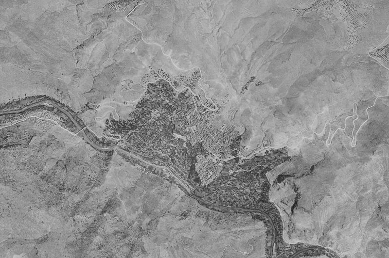 Ortofoto de 1956-1957 del núcleo de Liétor