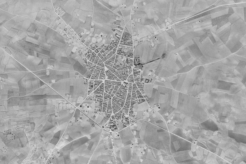 Ortofoto de 1956-1957 del núcleo de Madrigueras