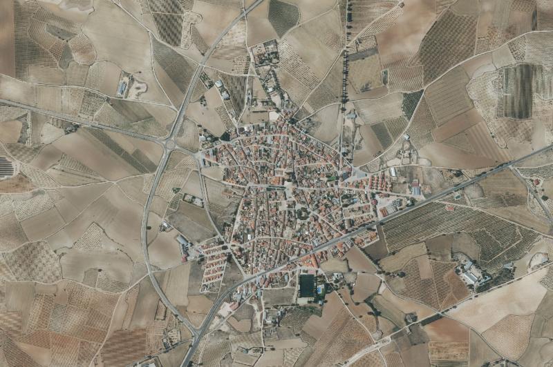 Ortofoto actual del núcleo de Mahora