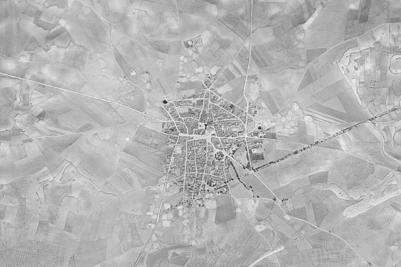 Ortofoto de 1956-1957 del núcleo de Mahora