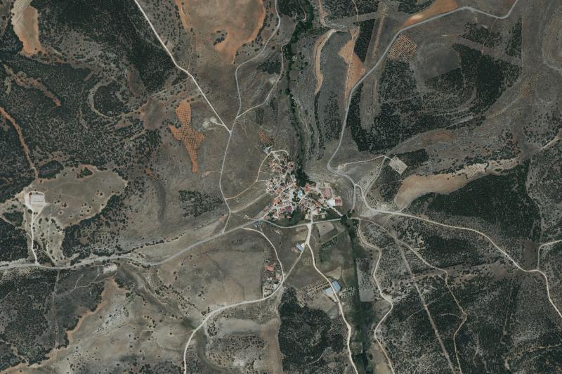 Ortofoto actual del núcleo de Masegoso