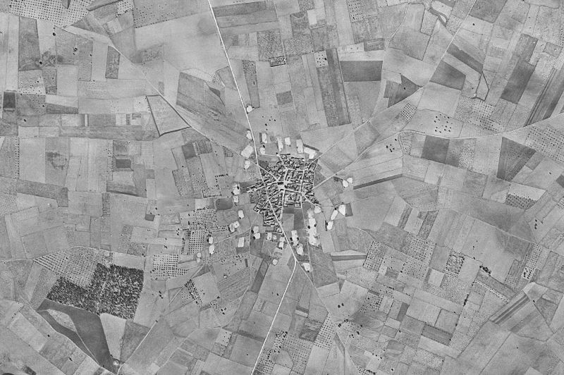 Ortofoto de 1956-1957 del núcleo de Montalvos