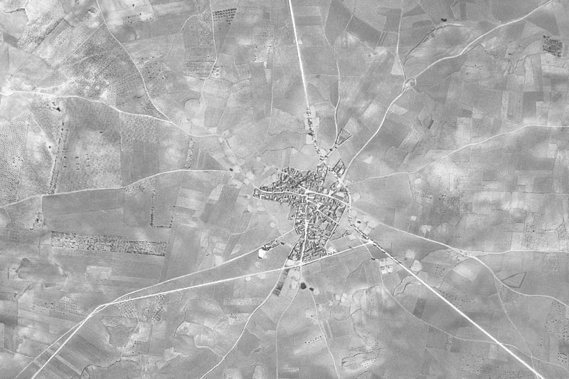 Ortofoto de 1956-1957 del núcleo de Motilleja