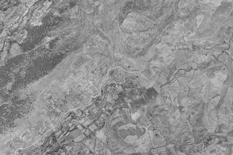 Ortofoto de 1956-1957 del núcleo de Paterna del Madera
