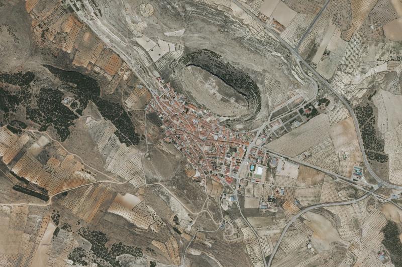 Ortofoto actual del núcleo de Peñas de San Pedro