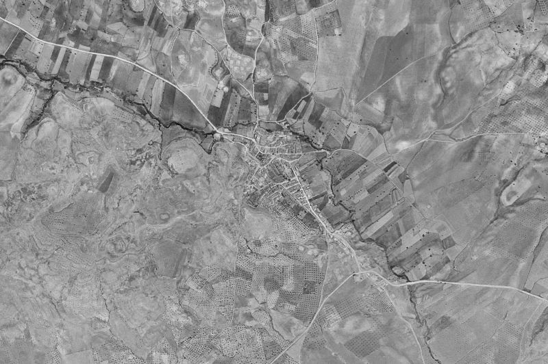 Ortofoto de 1956-1957 del núcleo de Povedilla