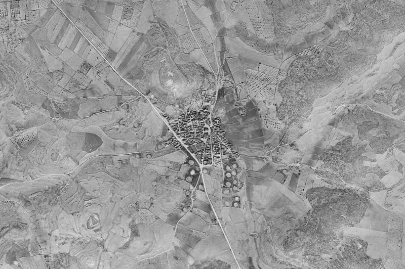 Ortofoto de 1956-1957 del núcleo de Pozo-Lorente
