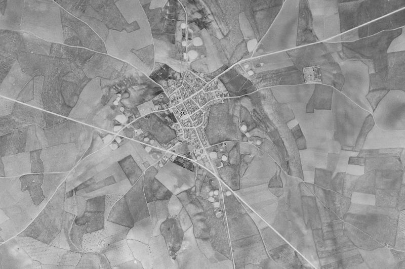 Ortofoto de 1956-1957 del núcleo de Pozuelo