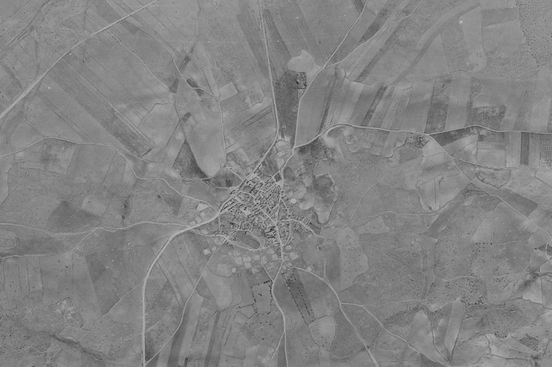 Ortofoto de 1956-1957 del núcleo de Robledo