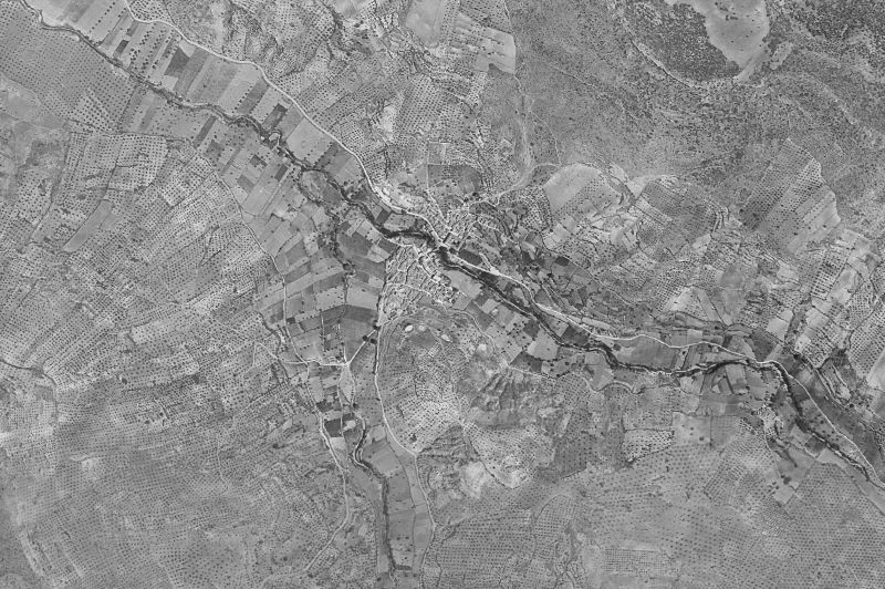 Ortofoto de 1956-1957 del núcleo de Salobre
