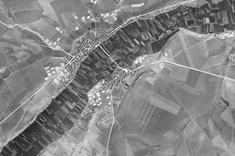 Ortofoto de 1956-1957 del núcleo de San Pedro