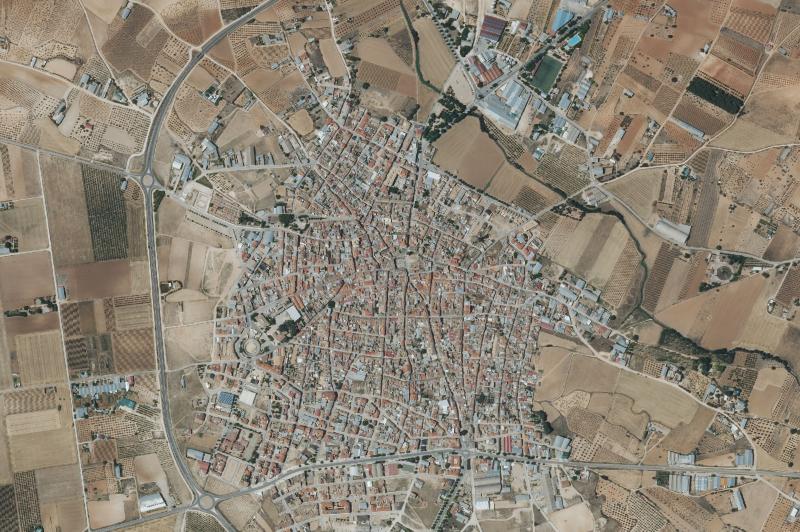 Ortofoto actual del núcleo de Tarazona de la Mancha