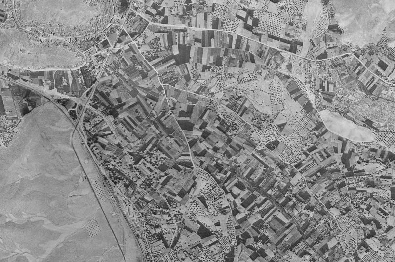 Ortofoto de 1956-1957 del núcleo de Tobarra
