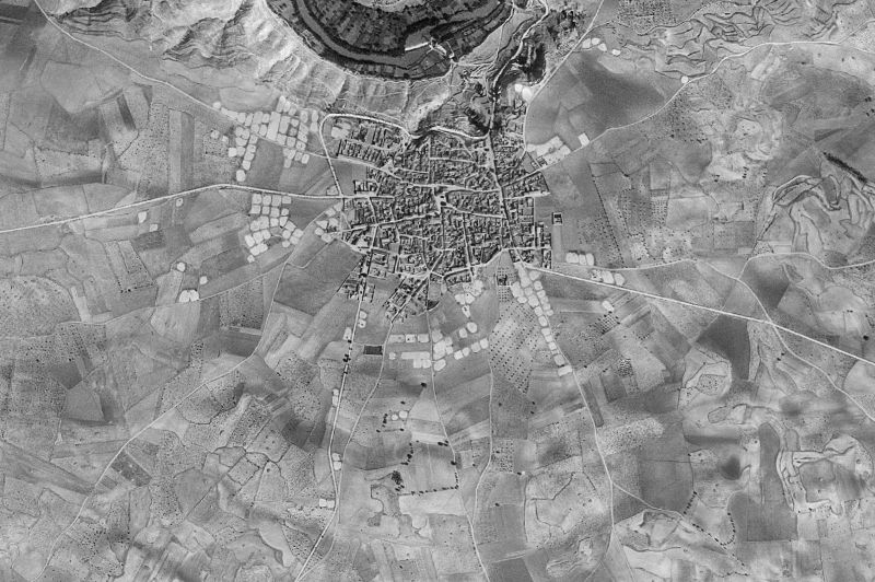 Ortofoto de 1956-1957 del núcleo de Valdeganga