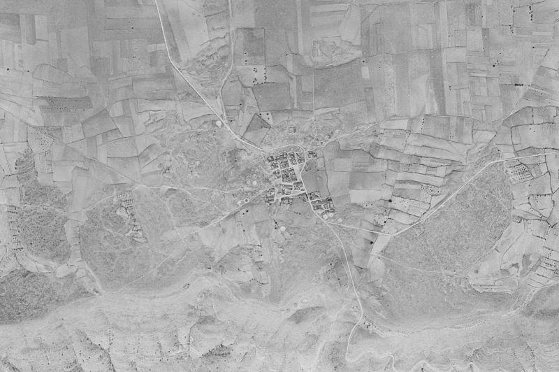 Ortofoto de 1956-1957 del núcleo de Villa de Ves