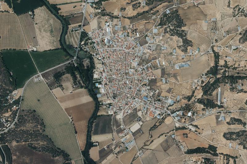 Ortofoto actual del núcleo de Villalgordo del Júcar