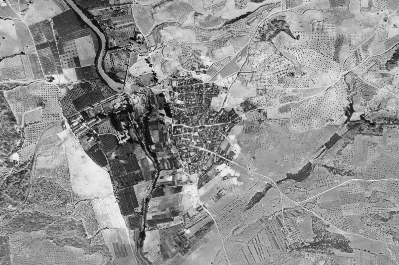 Ortofoto de 1956-1957 del núcleo de Villalgordo del Júcar