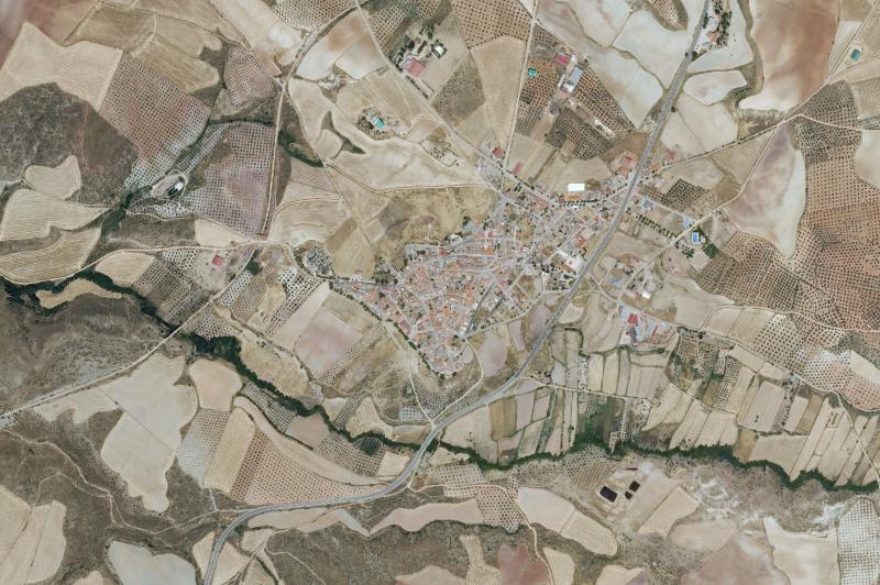 Ortofoto actual del núcleo de Villapalacios