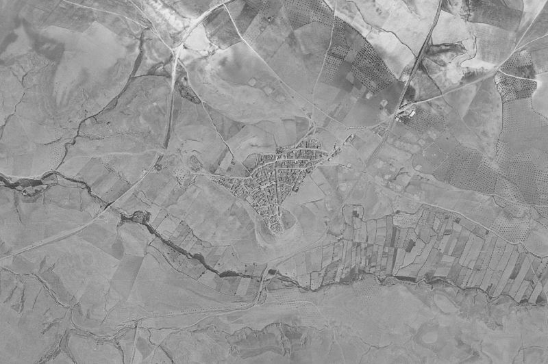 Ortofoto de 1956-1957 del núcleo de Villapalacios
