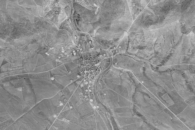 Ortofoto de 1956-1957 del núcleo de Villavaliente