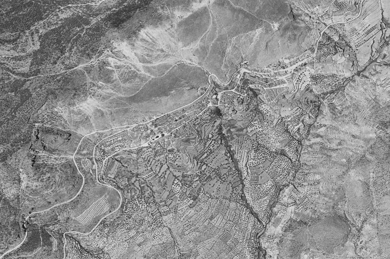 Ortofoto de 1956-1957 del núcleo de Yeste