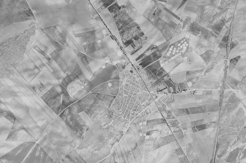Ortofoto de 1956-1957 del núcleo de Pozo Cañada