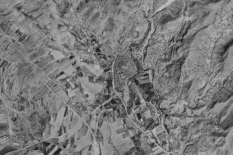 Ortofoto de 1956-1957 del núcleo de Agost