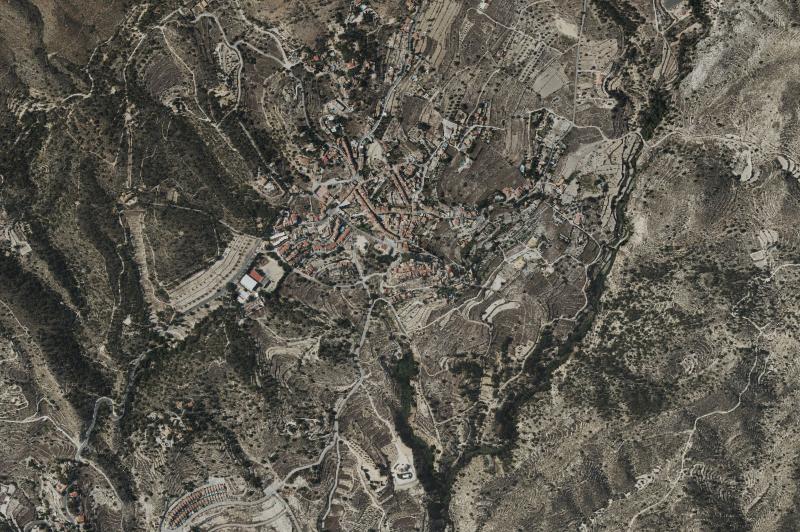 Ortofoto actual del núcleo de Aigües