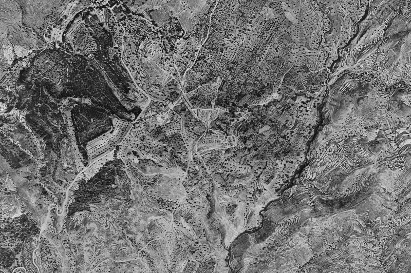 Ortofoto de 1956-1957 del núcleo de Aigües
