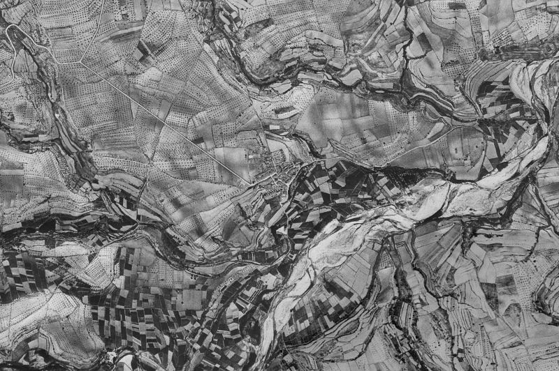 Ortofoto de 1956-1957 del núcleo de Alcosser