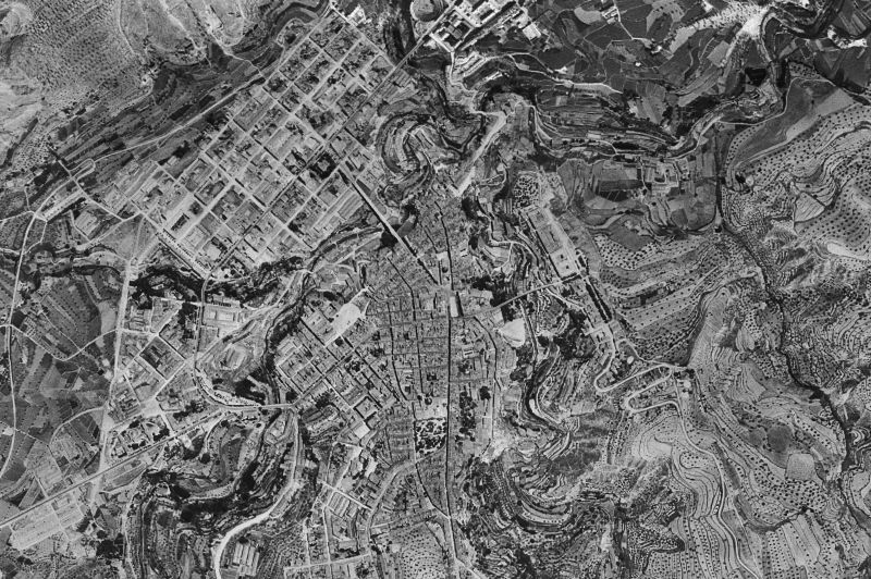 Ortofoto de 1956-1957 del núcleo de Alcoi/Alcoy