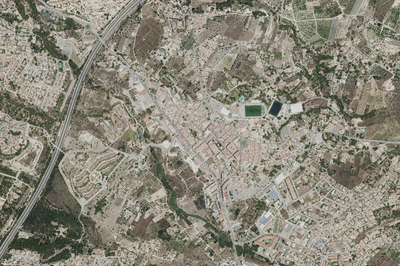 Ortofoto actual del núcleo de L'Alfàs del Pi