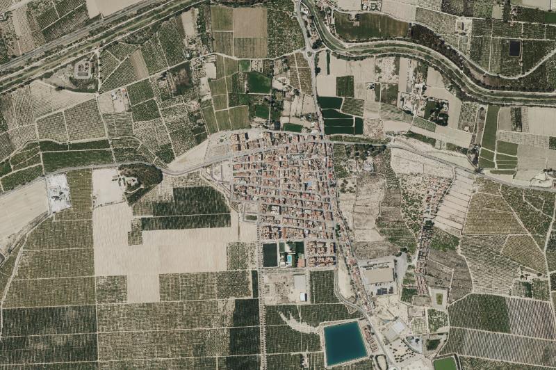 Ortofoto actual del núcleo de Algorfa