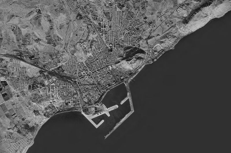 Ortofoto de 1956-1957 del núcleo de Alacant/Alicante
