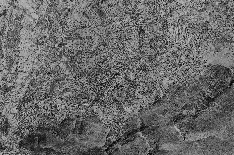 Ortofoto de 1956-1957 del núcleo de Almudaina