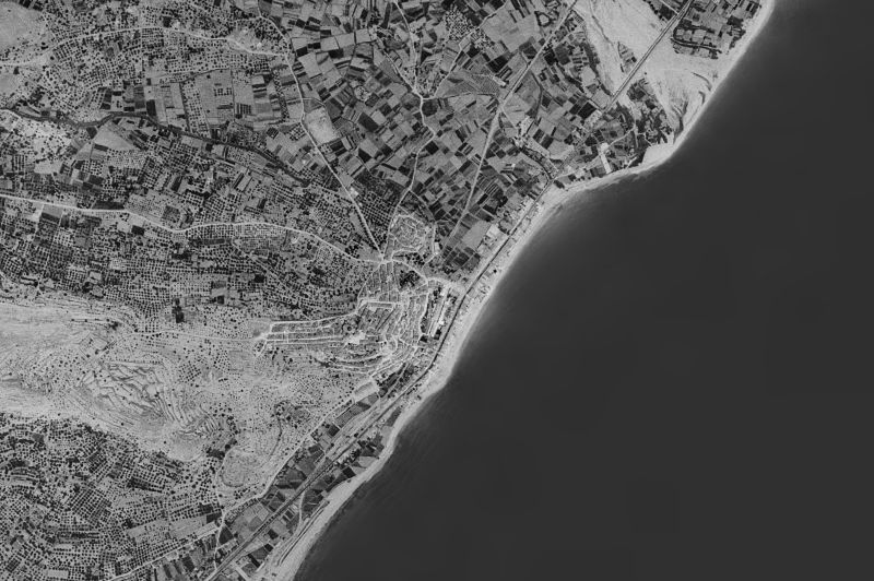 Ortofoto de 1956-1957 del núcleo de Altea