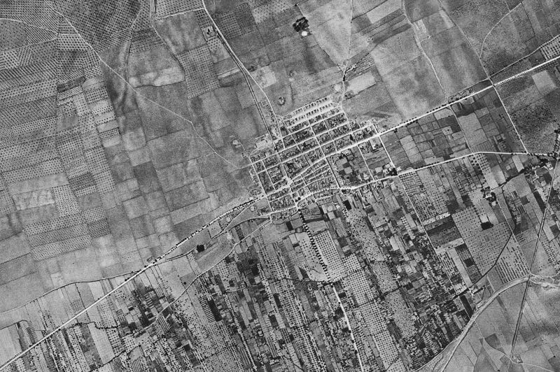 Ortofoto de 1956-1957 del núcleo de Beneixama