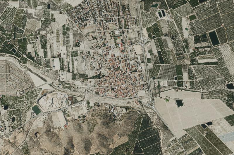 Ortofoto actual del núcleo de Benferri