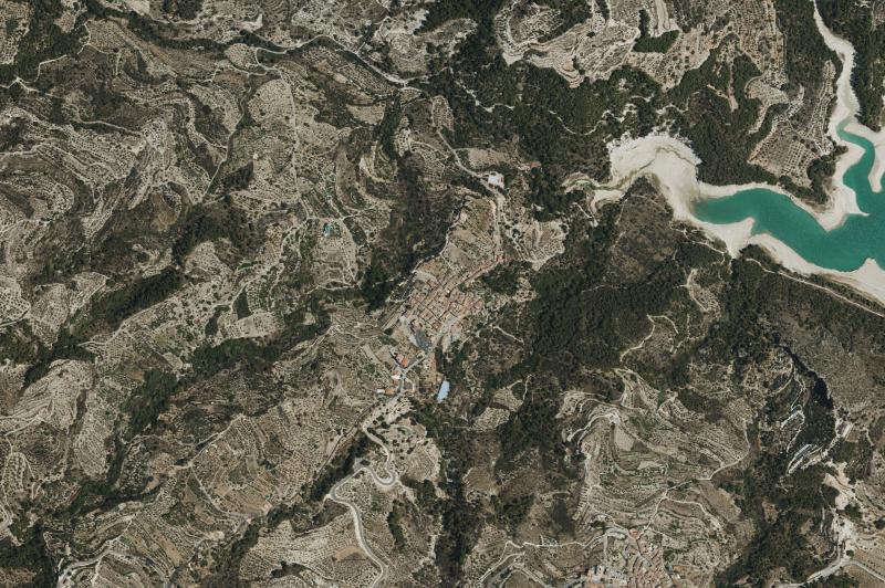 Ortofoto actual del núcleo de Beniardà