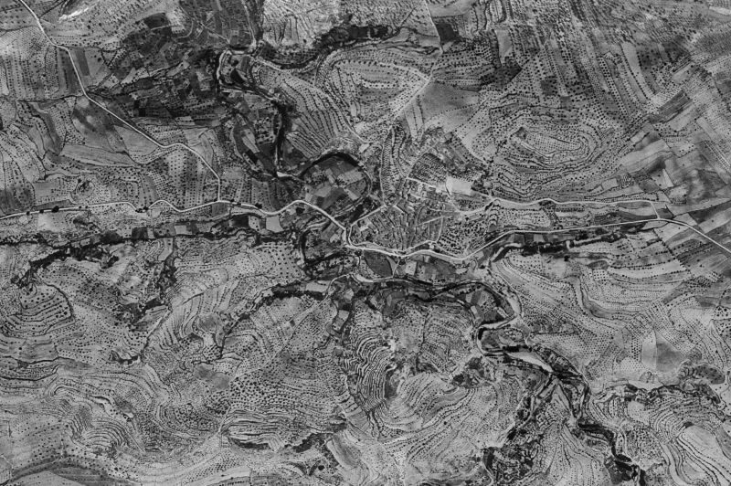 Ortofoto de 1956-1957 del núcleo de Benilloba
