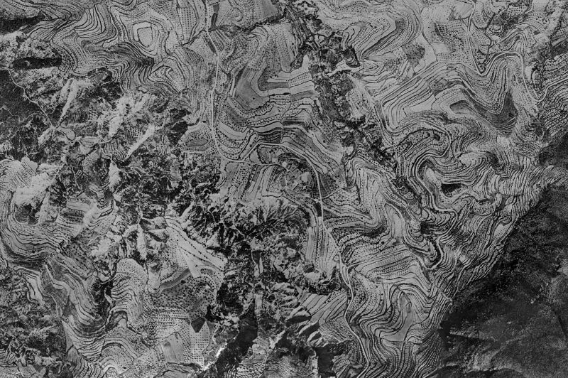 Ortofoto de 1956-1957 del núcleo de Benillup