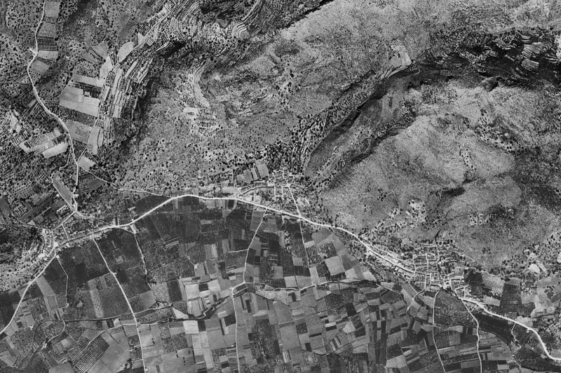 Ortofoto de 1956-1957 del núcleo de Benimeli