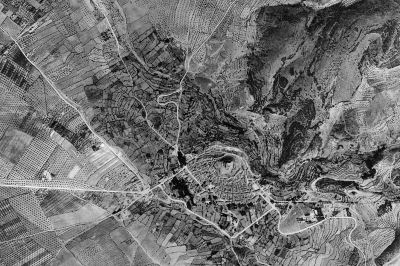 Ortofoto de 1956-1957 del núcleo de Biar