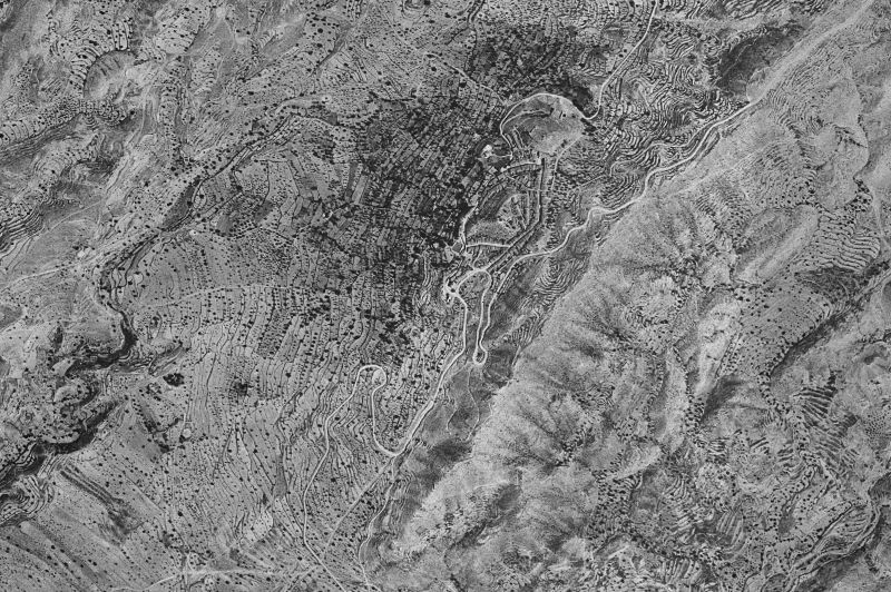 Ortofoto de 1956-1957 del núcleo de Busot