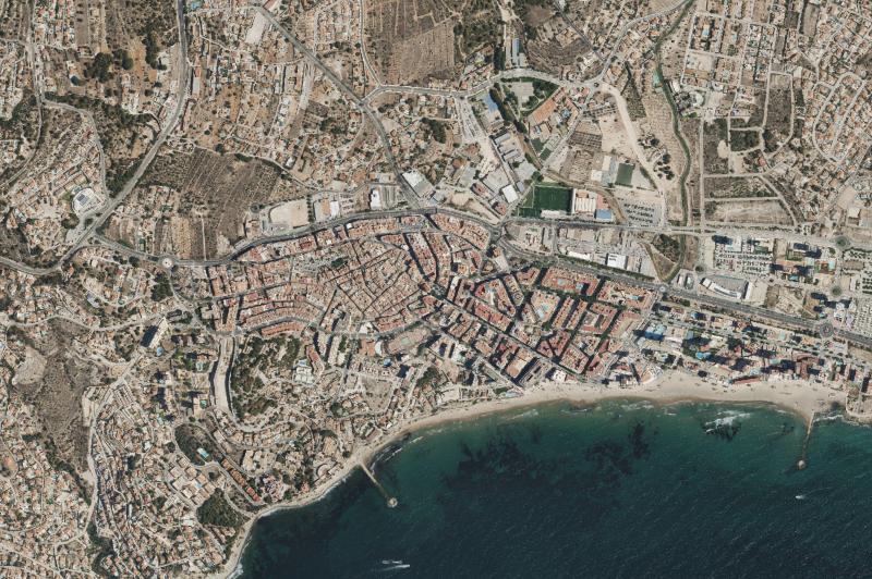 Ortofoto actual del núcleo de Calp