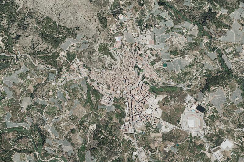 Ortofoto actual del núcleo de Callosa d'en Sarrià