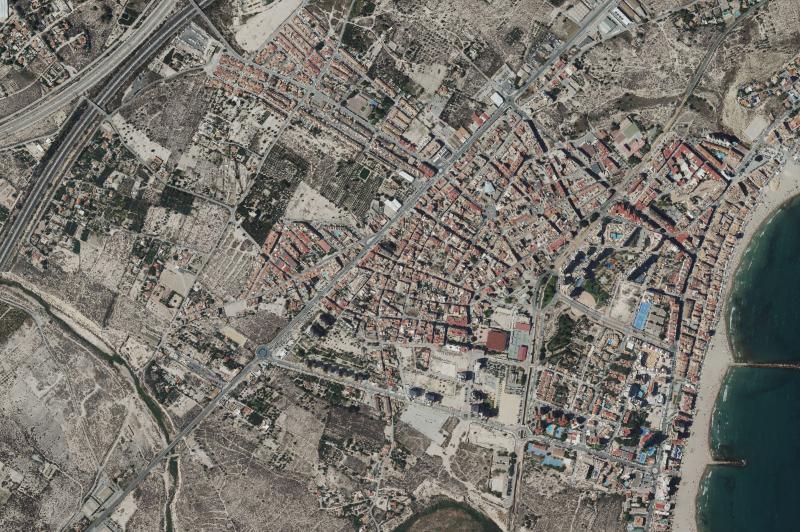 Ortofoto actual del núcleo de El Campello