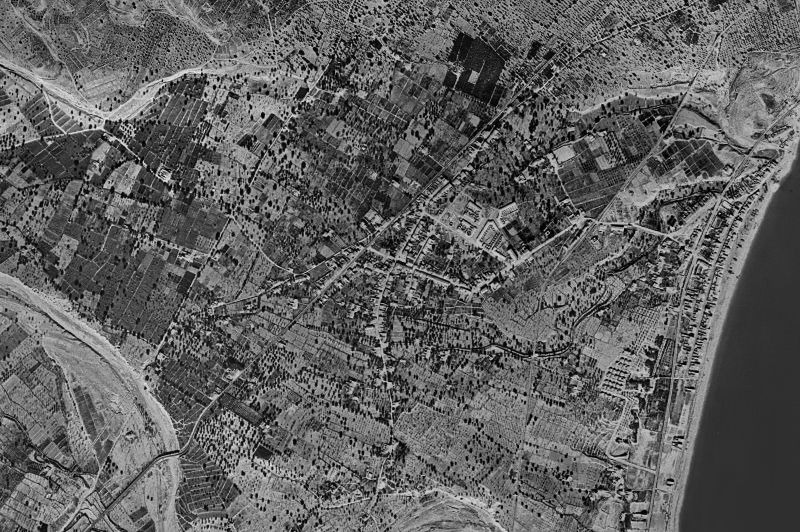 Ortofoto de 1956-1957 del núcleo de El Campello