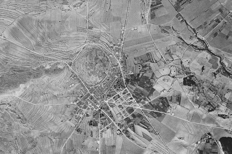 Ortofoto de 1956-1957 del núcleo de Castalla